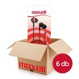 6db Maxell IN-Tips vezetékes fülhallgató mikrofonnal [piros] CSOMAG!