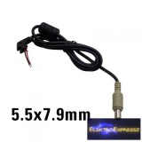 7,9/5,5/11mm DC dugóval szerelt kábel.