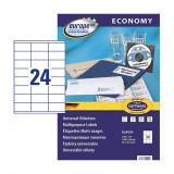 70*35 mm-es Avery Zweckform A4 íves etikett címke, fehér színű (100 ív/doboz)