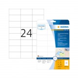 70*37 mm-es Herma A4 íves etikett címke, átlátszó (víztiszta), (25 ív/doboz)