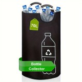 70L Extra Nagy Összecsukható Palackgyűjtő Kosár Puha Fogantyúval