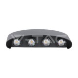 7W LED Fali lámpa Homokfekete IP54 3000K
