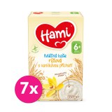 7x HAMI Kaše mléčná rýžová s vanilkovou příchutí 225 g