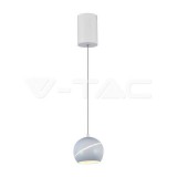 8.5W LED Függeszték Φ180 fehér színű 3000K (V-TAC)
