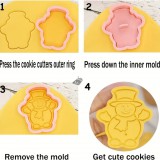 8 részes karácsonyi süti kiszúró készlet - ünnepi süteményformázók sütéshez