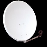 80cm acél parabola antenna, világos szürke