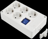 8105IL elosztó 5-os kocka  2P+F   szerelhető kapcsolóval   12db/doboz