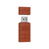 8BitDo USB Wireless Adapter 2, Nintendo Switch/Switch 2, Mobil, Xbox, PC, PlayStation, Barna, Kontroller adapter