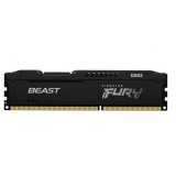 8GB 1600MHz DDR3 Kingston Fury Beast Black CL10 (KF316C10BB/8) (KF316C10BB/8) - Memória