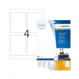 90*120 mm-es Herma A4 íves etikett címke, fehér színű (10 ív/doboz)