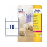96*50,8 mm-es Avery Zweckform A4 íves etikett címke, átlátszó (víztiszta), (25 ív/doboz)