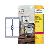 99,1*67,7 mm-es Avery Zweckform A4 íves etikett címke, fehér színű (20 ív/doboz)