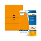 99,1*67,7 mm-es Herma A4 íves etikett címke, neonnarancs színű (20 ív/doboz)