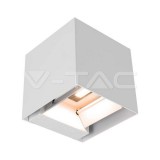 9W COB LED napelemes falilámpa akkumulátorral, 1x2600 mAh, 16 óra üzemidő, fehér színű, 4000K, IP65 (V-TAC)