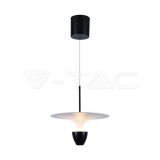 9W LED dizájner függőlámpa, 30x300x1370 mm, állítható magasságú, fehér és fekete színű, 3000K (V-TAC)