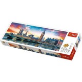 A Big Ben és a Westminsteri apátság, London Panoráma puzzle 500db-os - Trefl