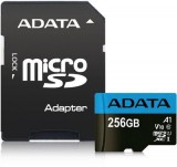 A-Data 256GB microSDXC Premier UHS-I Class10 V10 A1 + adapterrel AUSDX256GUICL10A1-RA1