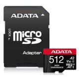 A-Data 512GB microSDXC High Endurance UHS-I U3 Class 10 V30S + adapterrel AUSDX512GUI3V30SHA2-RA1