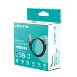 A-Data USB-C to USB-C Magnetic Cable 1m Black CACCU3-100W-100AN-BK