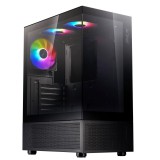 A-Data XPG Invader X Mini Tempered Glass Black INVADERXMINIMT-BKCWW