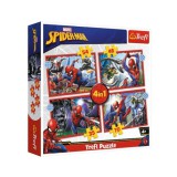 A hős Pókember 4 az 1-ben 70-54-48-35db-os puzzle - Trefl