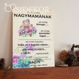 A LEGJOBB NAGYMAMÁNAK Ajándék tábla