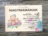 A LEGJOBB NAGYMAMÁNAK Ajándék tábla - fekvő