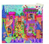 A meseszép tündér kastély, 54 db-os formadobozos puzzle - The fairy castle - 54 pcs - Djeco