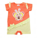 A Rövid ujjú kislány baba napozó - pillangó mintával