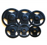 A-Sport Súlytárcsa, gumírozott 5 kg – 31 mm, 3 fogantyús – PRO-Sport