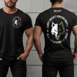 A wolf doesn't concern himself with the opinions of sheep - fekete póló