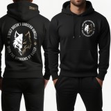 A wolf doesn't concern himself with the opinions of sheep pulóver (fekete)