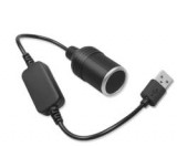 A15163-1 USB-port 12V autós szivargyújtó aljzathoz, átalakító adapter kábel