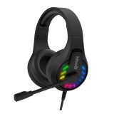 A4Tech A4-Tech Bloody G230P, 100 dB, 16 Ohm, 7.1, RGB, USB-A, 3.5mm Jack, Vezetékes, Mikrofonos, Fekete gaming fejhallgató