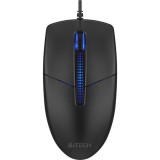 A4Tech A4-TECH N-530S, 1200 DPI, Optikai, USB, Silent, Fekete, Vezetékes egér