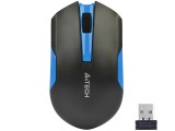 A4Tech A4-TECH V-TRACK G3-200N, 1000 DPI, RF Wireless, Optikai, Kétkezes, Fekete-Kék, Vezeték nélküli egér