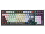 A4TECH Bloody WS98, USB, 2.4 GHz, Bluetooth, RGB, BLMS Red Plus, RGB, US, Szürke, Gamer mechanikus billentyűzet