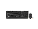 A4TECH FStyler FG1012, Membrán, Multimédia, RF Wireless, Angol, Fekete, Vezeték nélküli billentyűzet + egér
