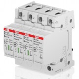 ABB 2CTB815710R1900 OVR T1-T2 3N 12.5-275s P QS túlfeszültség levezető, 1+2(B+C) osztály, 3P+N, 12,5 kA, Up = 1,3 kV, Un = 230 V, Uc = 275 V, dugaszolható