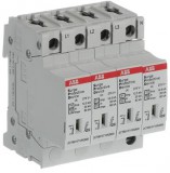 ABB 2CTB815710R2300 OVR T1-T2 4L 12.5-275s P QS túlfeszültség levezető, 1+2(B+C) osztály, 4P, 12,5 kA, Up = 1,1 kV, Un = 230 V, Uc = 275 V, dugaszolható