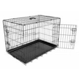 ABC-ZOO Dog Cage Black Lux ketrec - 2x ajtó, M - 78,5 x 52,5 x 59 cm