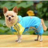 ABC-ZOO Esőkabát kutyáknak lány mintával - kék, XS