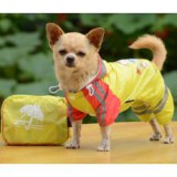 ABC-ZOO Esőkabát kutyáknak lány mintával - sárga, M