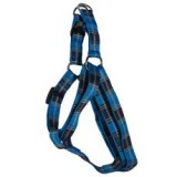 ABC-ZOO Hám kutyáknak - kék kockás, M 2 x 40-60 cm