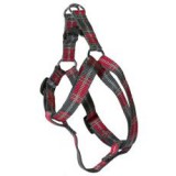 ABC-ZOO Hám kutyáknak - szürke rózsaszín kockás, S 1,6 x 30-45 cm