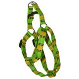 ABC-ZOO Hám kutyáknak - zöld sárga kockás M 2 x 40-60 cm