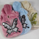 ABC-ZOO Kék kutya pulcsi, lepke mintával - plüss, M