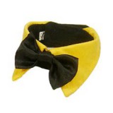 ABC-ZOO Kutya csokornyakkendő - fekete, sárga gallérral, XXL