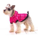 ABC-ZOO Kutya kabát - kockás, rózsaszín, XL