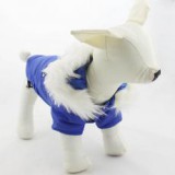ABC-ZOO Kutya télikabát kapucnival - kék, XL